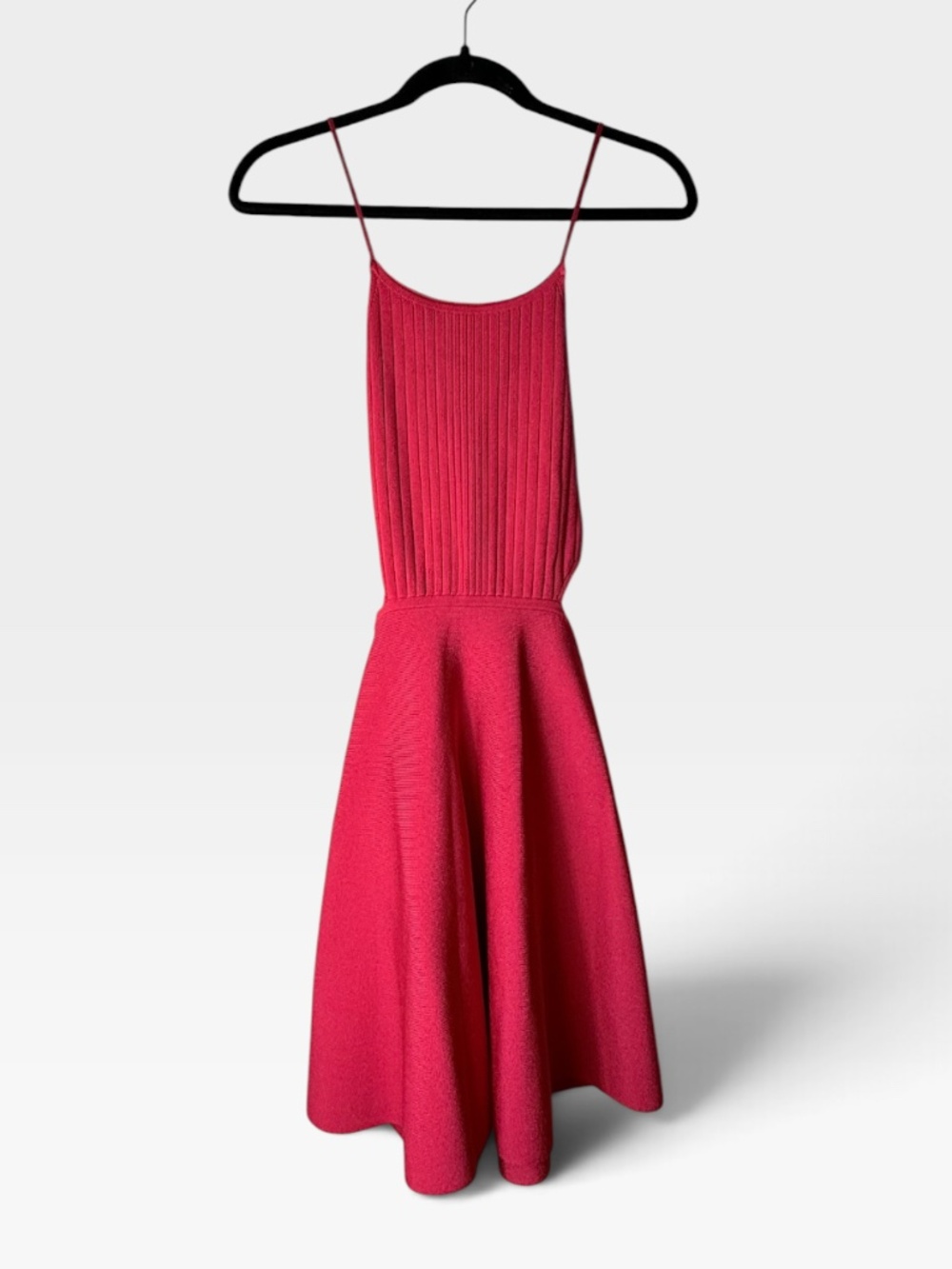 Cushnie Et Ochs Red Ribbed Mini Dress Women Size Small Designer (B1)
